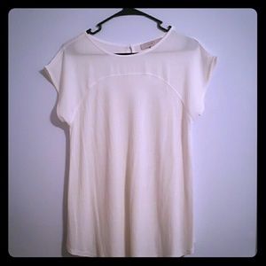 LOFT Flowy White Blouse
